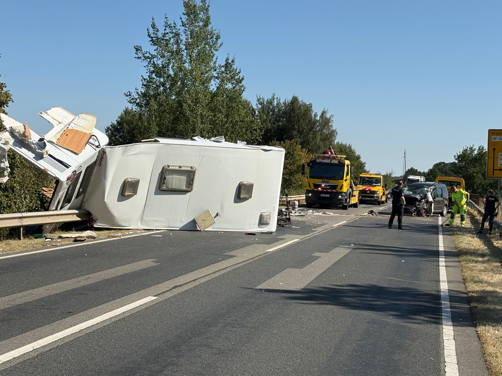 Accident on the B4 between Gifhorn and Gamsen: Full closure.